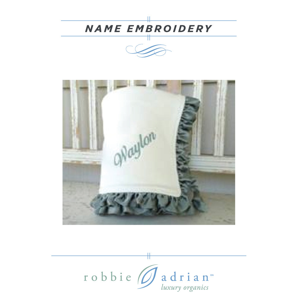 Organic Cotton Velour Baby Blankets with Silk Trim Robbie Adrian