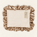 Organic Cotton Fleece Baby Blanket with Polka Dot Silk Ruffle — Limited Edition