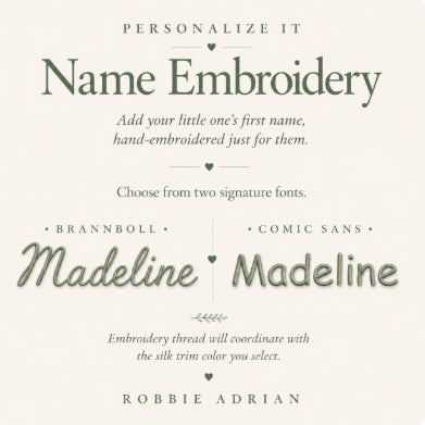 Personalized Name Embroidery