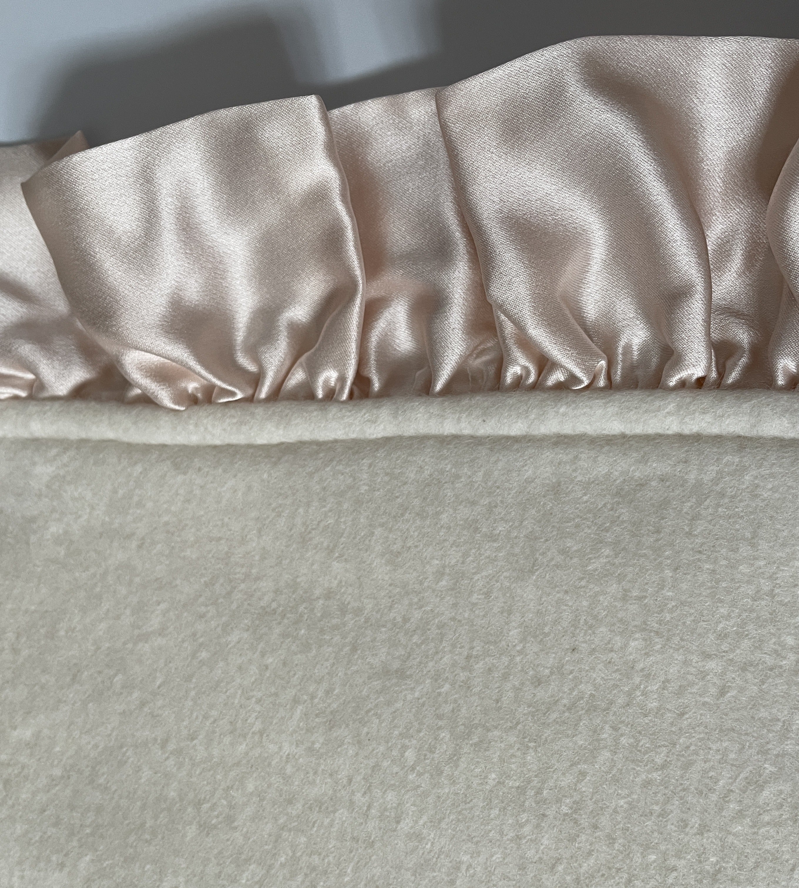 Real silk charmeuse ruffle close-up — Robbie Adrian