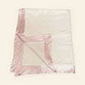 Organic Cotton Fleece Baby Blanket with Straight Silk Trim