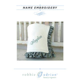 Fleece Organic Baby Blanket with Straight Silk Trim - Robbie Adrian Luxury Organics