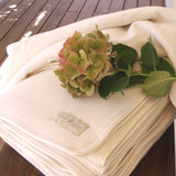 Adult Fleece Organic Blanket with Silk Piping - Robbie Adrian Luxury Organics