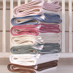 Fleece Organic Baby Blanket with Silk Piping - Robbie Adrian Luxury Organics