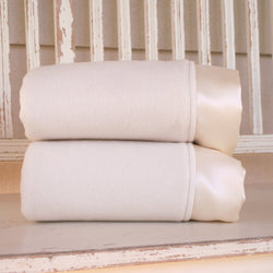 Adult Fleece Organic Blanket with Straight Silk Trim - Robbie Adrian Luxury Organics