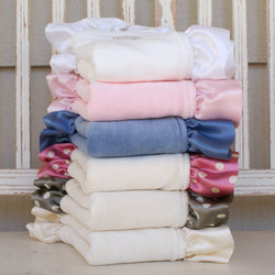 Velour Organic Baby Blanket with A Little Less Silk Ruffle - Robbie Adrian Luxury Organics