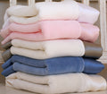 Velour Organic Baby Blanket with Straight Silk Trim - Robbie Adrian Luxury Organics